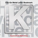 Helvetica Clip on Letter Bookmark K