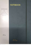 Z Ashridge A4 PU Rainbow Edge Lined Notebook Olive
