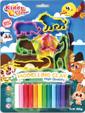 Kiddy Clay Modeling 12 Colors  6 Cutter