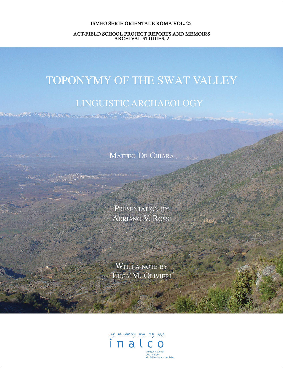 TOPONYMY OF THE SWAT VALLEY - Linguistic Archaeology
