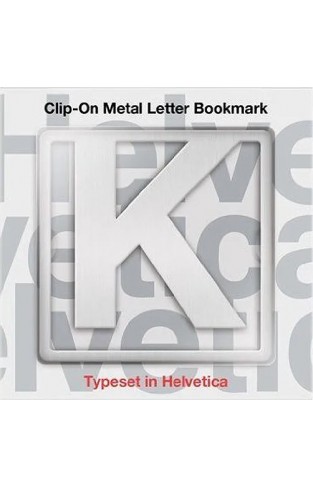 Helvetica Clip on Letter Bookmark   K