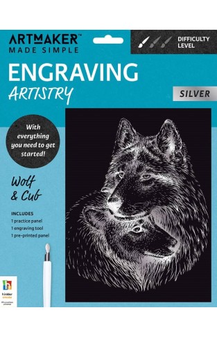 Art Maker Made Simple Engraving Artistry Wolf and Cub