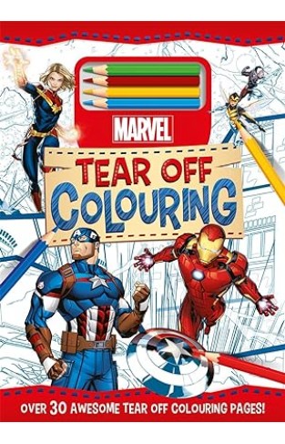 marvel tear off colouring  