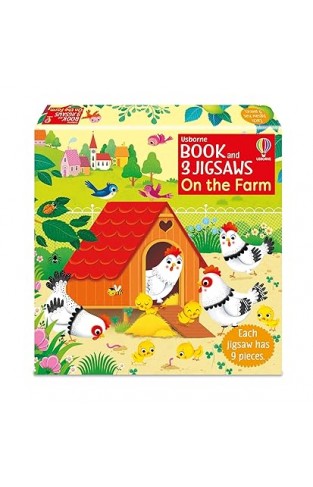 Usborne Book and 3 Jigsaws On the Farm