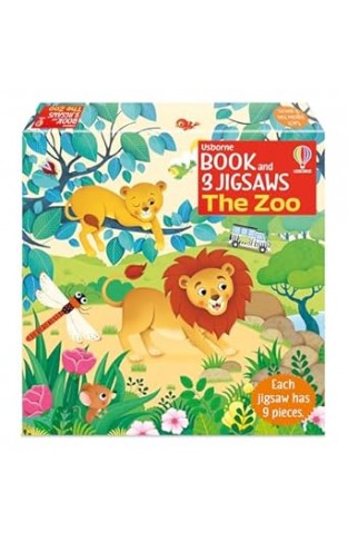 Usborne Book and 3 Jigsaws: The Zoo