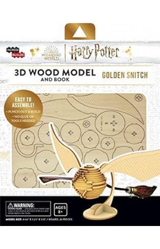 Golden Snitch 3D Wood Model and Book