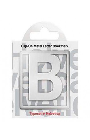 Helvetica Clip-On Letter Bookmark - B