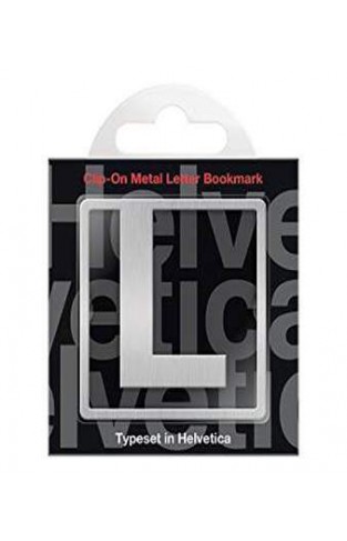 Helvetica Clip-On Letter Bookmark - L